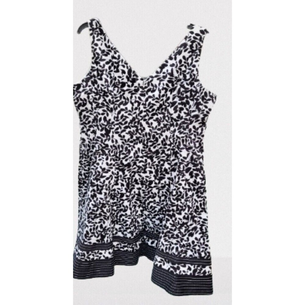 Jones Wear Dress Women Dress Petites Sz 16P Sleeveless Above Knee Fit & Flare - Picture 2 of 9